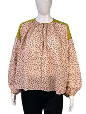 Doen Women's Floral Printed Crochet Embroidered Laced Blouse Tunic Top Size XL