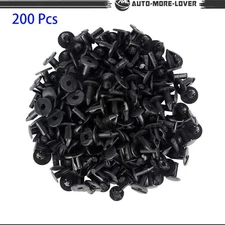 200pcs 8mm Car Hole Push Pin Clips Plastic Rivets  Nylon Fastener Fender Bumper