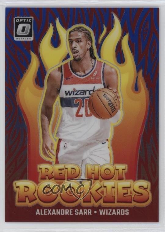 2024 Panini Donruss Optic Red Hot Rookies Blue Prizm 21/49 Alexandre Sarr 16m4