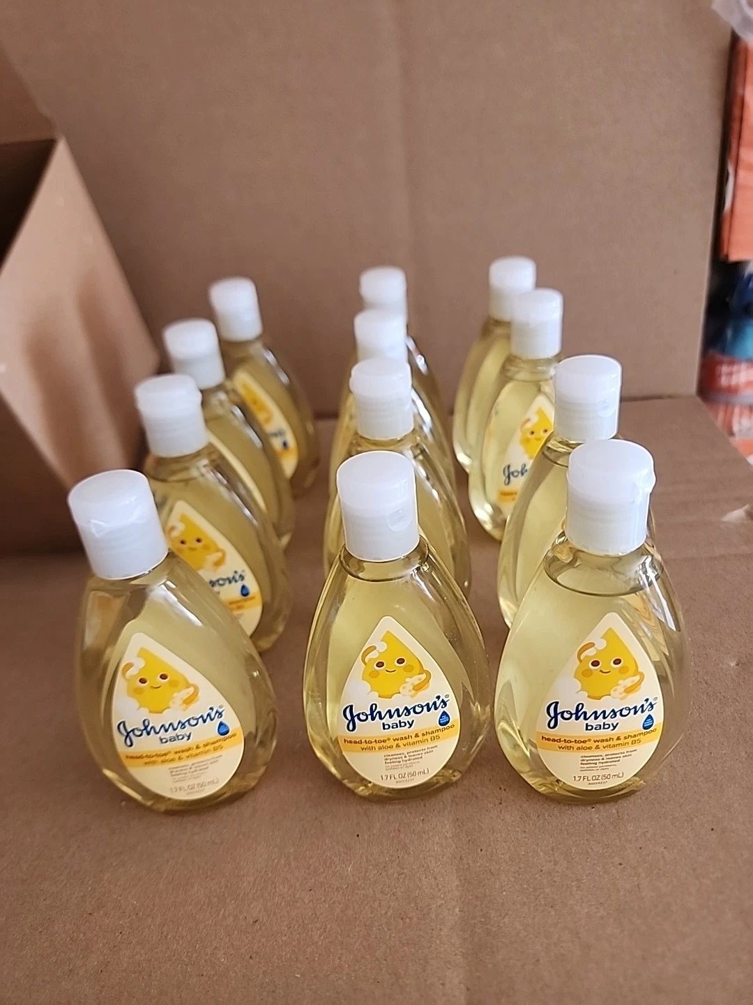 Johnsons Baby Head To Toe Wash And Shampoo 1.7oz No Parabens Sulfates Lot of 12