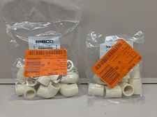 (10-Pk) Nibco Pressure Coupling & (10-Pk) 90 Elbow Hot or Cold CPVC 3/4" CP4701