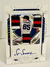 💎Spencer Strider 2022 National Treasures Diamond Mat AUTO Triple Patch Braves🔥