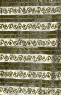 RETRO Mid-Century Silk & Cotton Velvet Scalamandre Silks Sample Vintage Fabric
