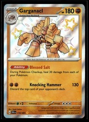 Garganacl 178/091 Paldean Fates Shiny Rare Holo