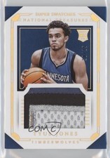 2015-16 National Treasures Super Swatches Rookies Prime 20/25 Tyus Jones #1 00am