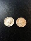 1943 Mercury Dimes (2 Total)==super nice details==take look==don't miss out==