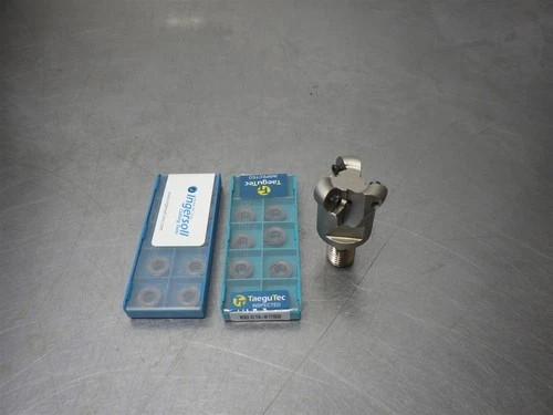 NEW! Ingersoll Indexable 1-1/2" End Mill Head M16 SHK + Inserts 15B4J-15017X8R01