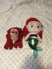 Vtg The Little Mermaid Disneyland Walt Disney Plush Sebastian  An Ariel 