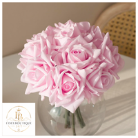 KüNstliche Rosen 10 StüCk, Seidenblumen Strauß Hellrosa FüR Hochzeit, Geschenk