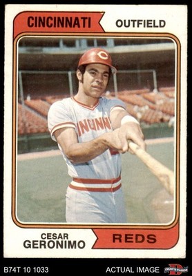 1974 Topps #181 Cesar Geronimo Reds 4 - VG/EX