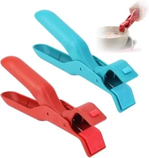2pcs Silicone Anti-Scald Bowl Clips - Multi-Purpose Hot Plate Gripper for Pots