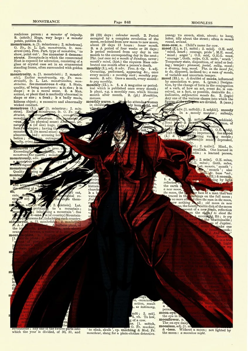 Hellsing Alucard Anime Dictionary Art Print Poster Picture Book Japan  Ultimate