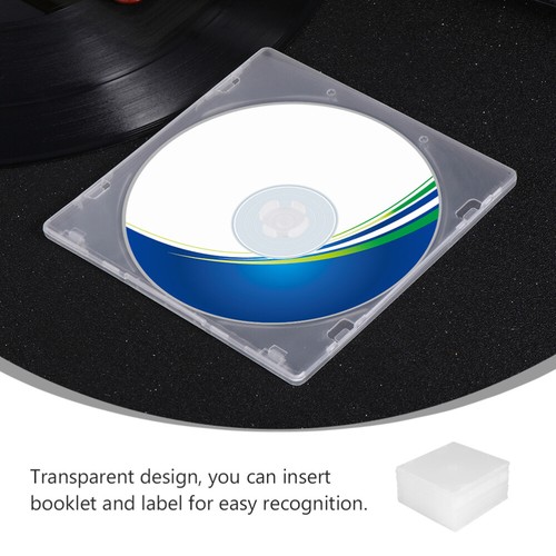 25 Pcs Ultrathin DVD Case Transparent CD Package Portable CD Storage Box for - Afbeelding 2 van 12