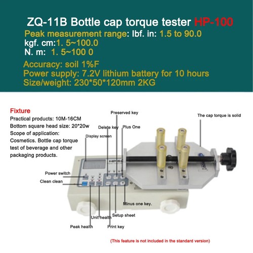 Probador de par de pantalla digital Tapa de botella Probador de par Tapa de botella Prueba de par - Imagen 9 de 10
