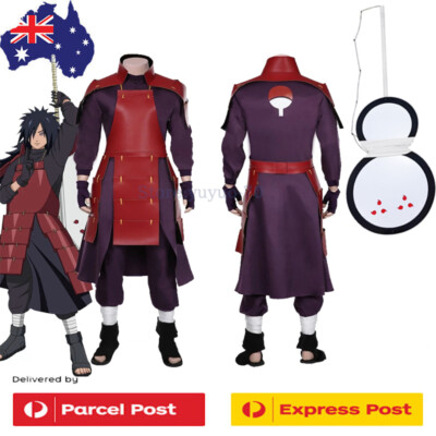 Naruto Shippuden Uchiha Madara Cosplay Costume Outfit&Cosplay Fan Prop ...