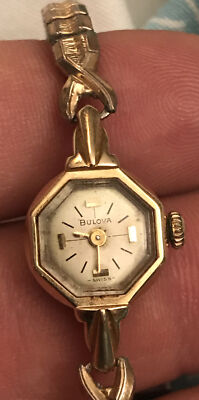 Vintage Bulova Quartz‎ Octagon Bezel Gold Tone Women\'s Watch Vtg Caravelle by Bulova Watch Womens Two Tone 17mm Octagon  main image 4