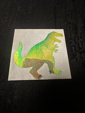 New Rare Vintage Sandylion Stickers Large Pearl Dinosaur Green T-Rex Opal