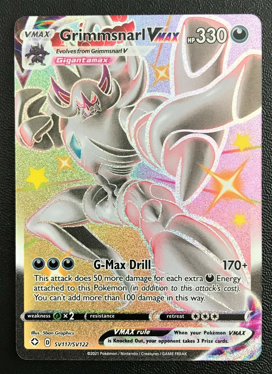 Pokemon Card Shiny Grimmsnarl VMAX SV117/SV122 Ultra Rare Pokemon Card Shiny Grimmsnarl VMAX SV117/SV122 Ultra Rare