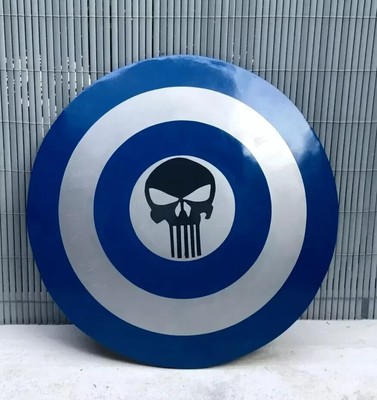 Unique Round Skull Shield for Cosplay and Halloween - A Metal Costume Prop