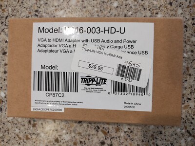 Tripp Lite VGA to HDMI Model P116-003-HD-U From VGA out to HDMI in.