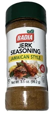 Badia  Jerk Seasoning  Jamaican Style   3.5 OZ Bottle   No MSG - Free Shipping