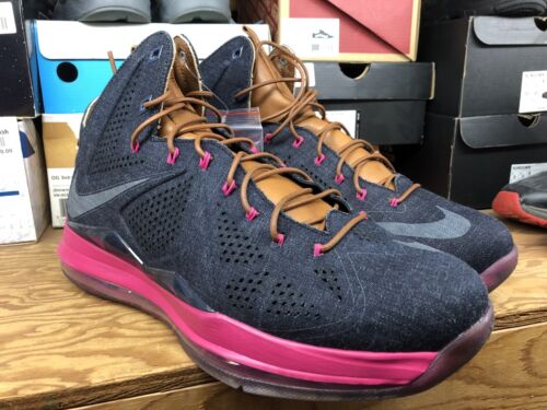 lebron X 10 denim ext QS  12 11 46 2012 new DS  - Picture 1 of 11