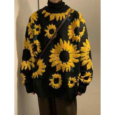 Winter Sunflower Sweaters O-Neck Pullovers Sweater Men Winter Sunflower Sweaters O-Neck Pullovers Sweater Men