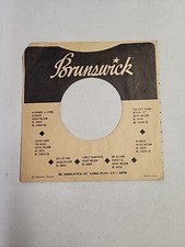 45 RPM 7" RECORD SLEEVES CO. SLEEVE 1 PACK SEE PHOTOS - Brunswick SLV161