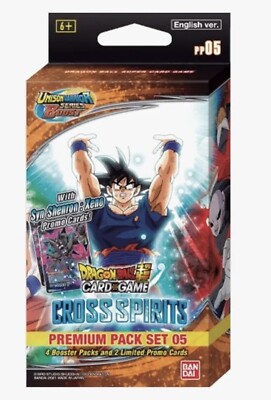 DRAGON BALL SUPER CARD GAME: CROSS SPIRITS PREMIUM PACK SET 05 FACTORY SEALED