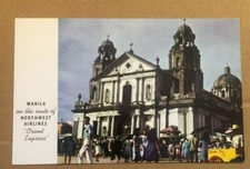 VINTAGE UNUSED POSTCARD NORTHWEST AIRLINES - MARKETPLACE IN MANILLA, PHILIPPINES