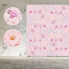 4Pcs Artificial Flower Wall Panel Backdrop Wedding Party Background Venue Decor