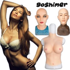 Realistic Silicone Female Head Mask Crossdresser Face Mask For Women Cosplay