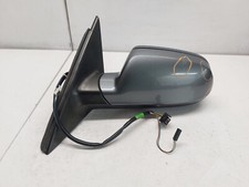AUDI A4 B8.5 MANUAL FOLD WING MIRROR FRONT LEFT SIDE IN GREY LX7R 2012