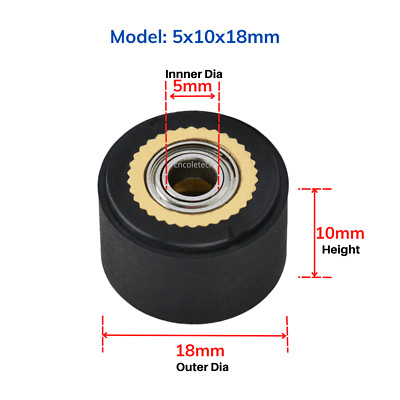 2pcs 5x10x18mm Pinch Roller for Mimaki Summa Roland Vinyl Cutting Cutter Plotter