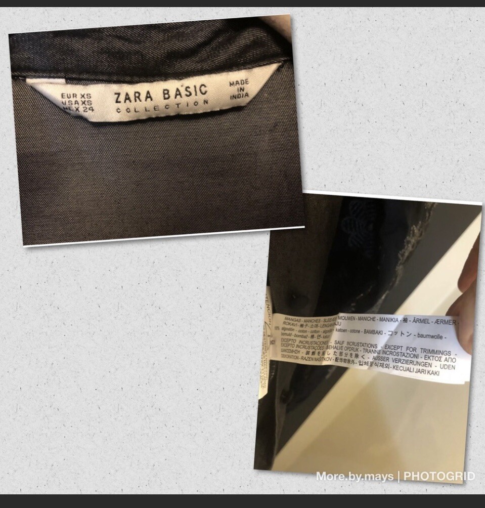 ZARA Blouse Basic Collection Shirt Button Down Bl… - image 5