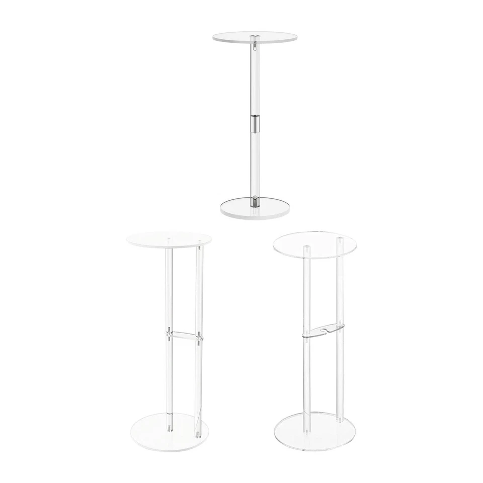 Clear Acrylic Side Table 10 inch End Table for Living Room Bathroom Kitchen - image 1 of 1