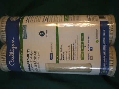 2 Pack Culligan S-1-A Replacement Cartridge Standard Duty Sediment Filters "New" - Picture 5 of 7