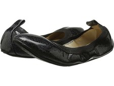 Girls' Yosi Samra Kids Miss Samara Ballet Flat Size 13C Black Patent Glitter