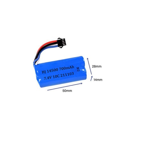 2×7.4V 700mAh SM-4P Plug with USB Charger Li-ion Battery for RC Car Boat Truck - Picture 5 of 6