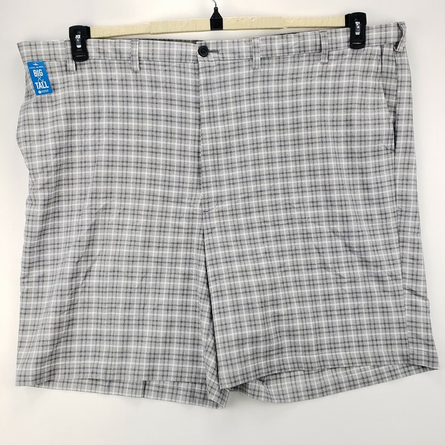 Haggar Men's Big \u0026 Tall 54W Grey Mini 