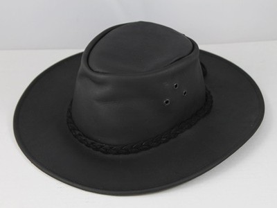 B.E. Hüte Lederhut in schwarz