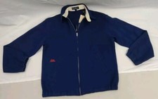 Babe Didrikson Tropby Collection  Zip Up jacket Navy Blue Embroidered Logo Sz L