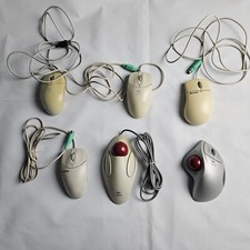 Lot Vintage Mice- 6 total - 5 wired 1 wireless, Logitech 1 Microsoft intelli