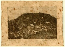 Rock Pile zinc plate photo transfer etching aquatint on handmade paper