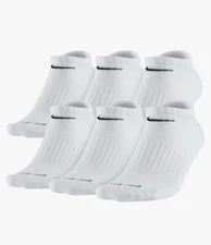 Nike Men's Socks Everyday Cushioned Athletic Training Dri-Fit No-Show  6 Pairs L