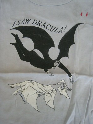' I Saw Dracula ' Edward Gorey, T-Shirt, Girl's MEDIUM , 1977 Old Stock, Nice