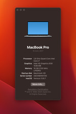MacBook Pro 2017 15.4 inch i7 16gb