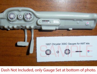 1957 CHRYSLER 300C GAUGE FACES for 1/25 scale AMT kits   PLEASE READ DESCRIPTION