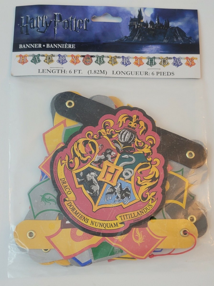 Harry Potter Hogwarts Decoration Kit 7 Pieces + Happy Birthday