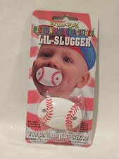 Billy-Bob Personality Pacifiers Lil Slugger Baby Orthodontic Nipple 3 Months Up